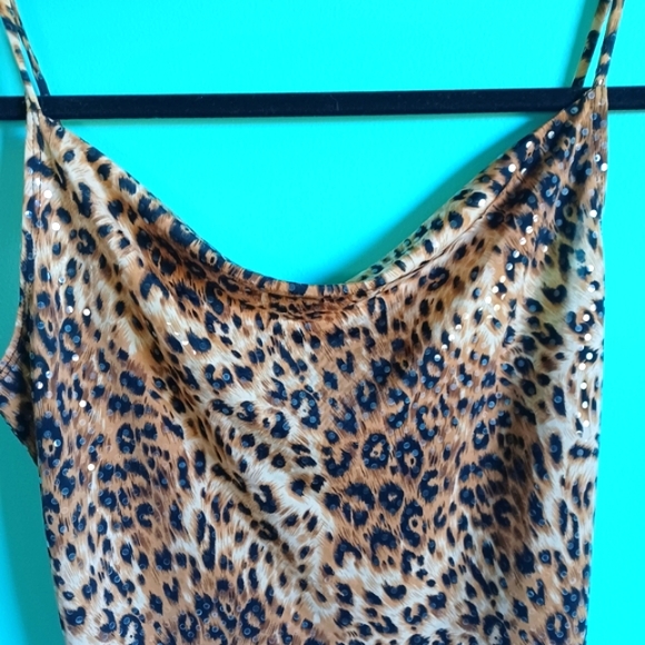 Vintage 90s/Y2K Leopard Print Slip Dress Medium - Picture 3 of 10